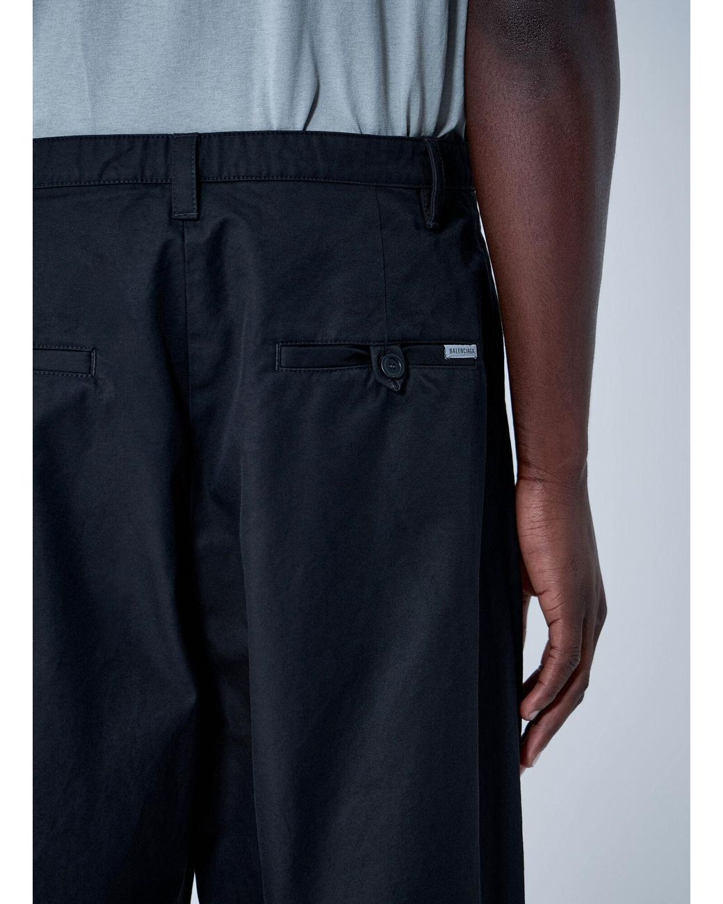 Balenciaga Blue Wide-Leg Trousers for men