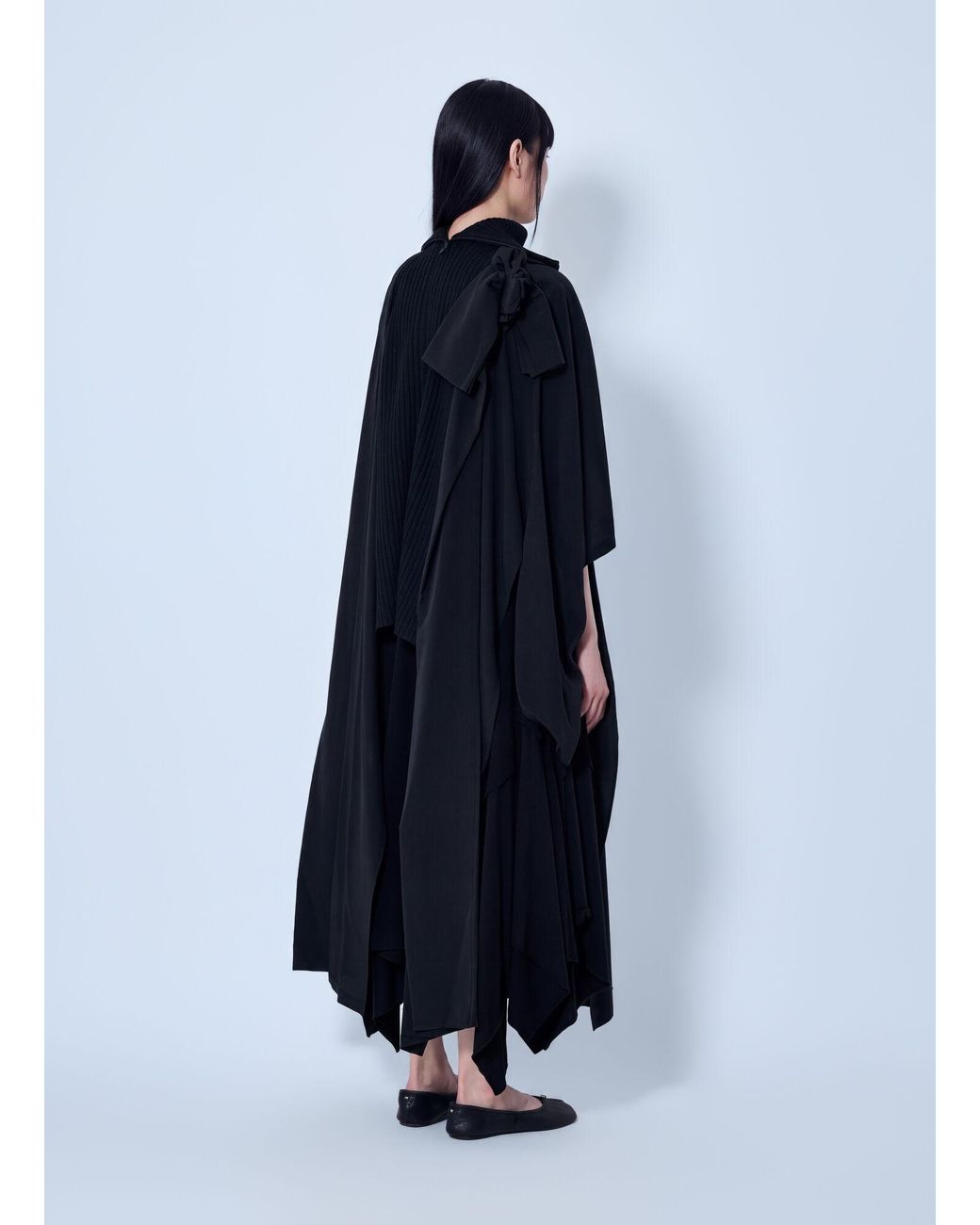 Yohji Yamamoto Blue Knit Combi Kimono Coat