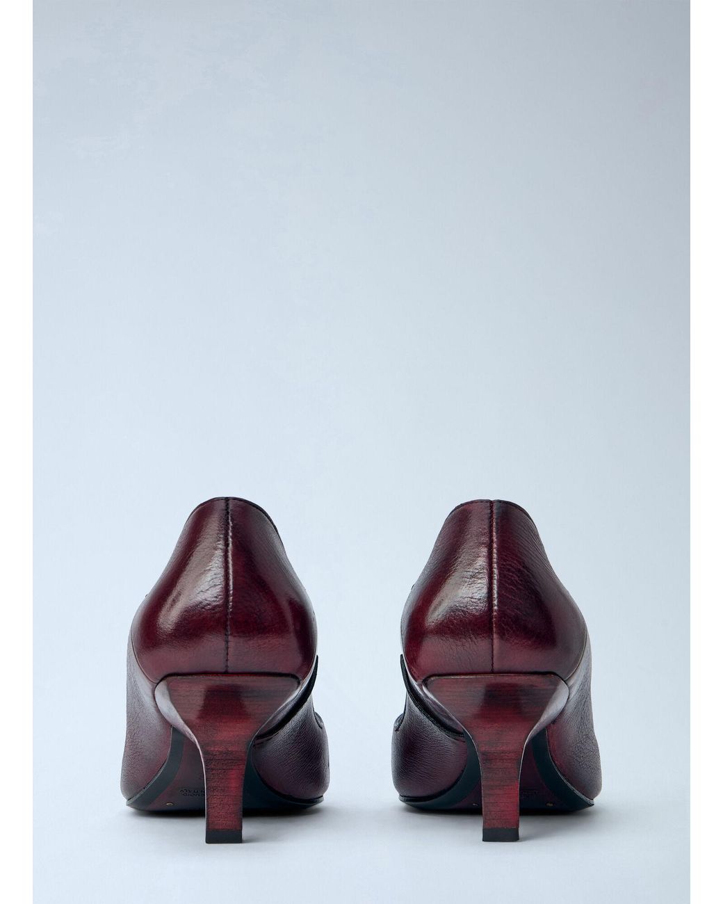 CAPASA MILANO Red Leather Pointed-toe Pumps