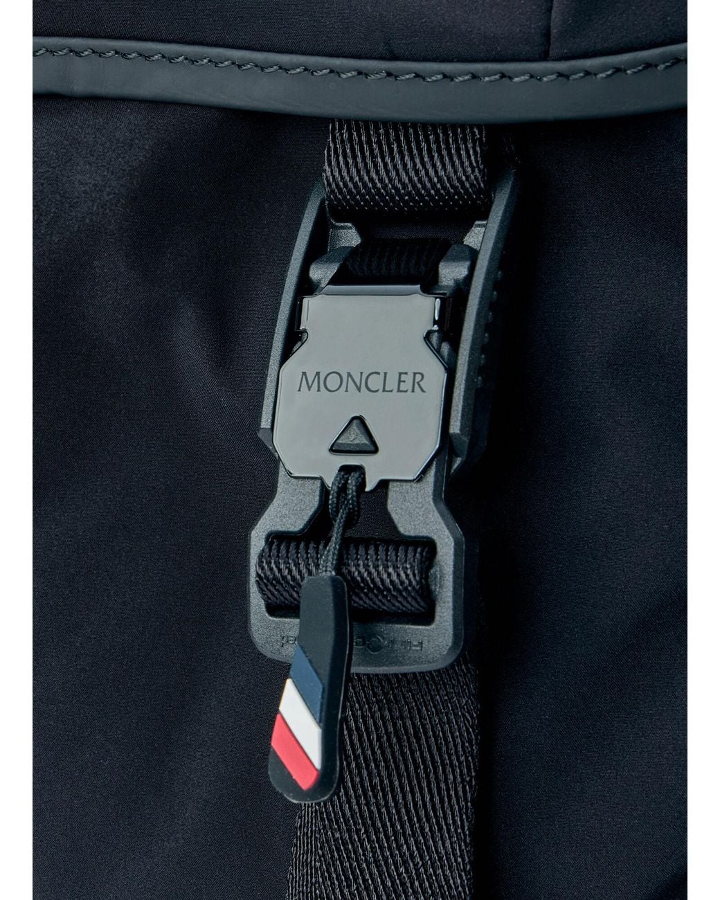 Moncler Blue Leather-trim Backpack for men