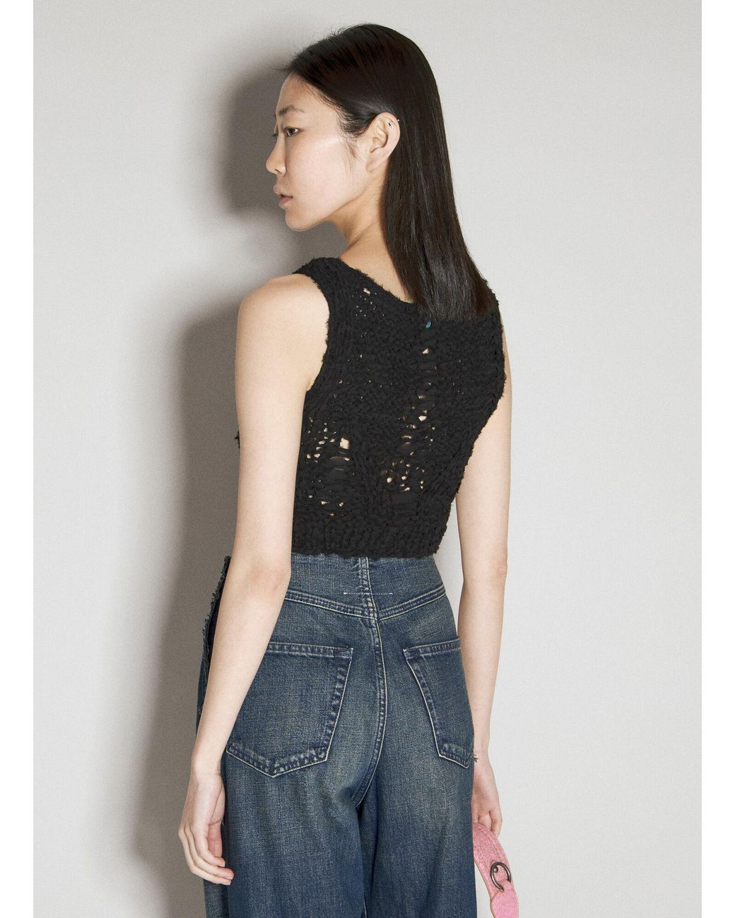 Guess Blue Crochet Top