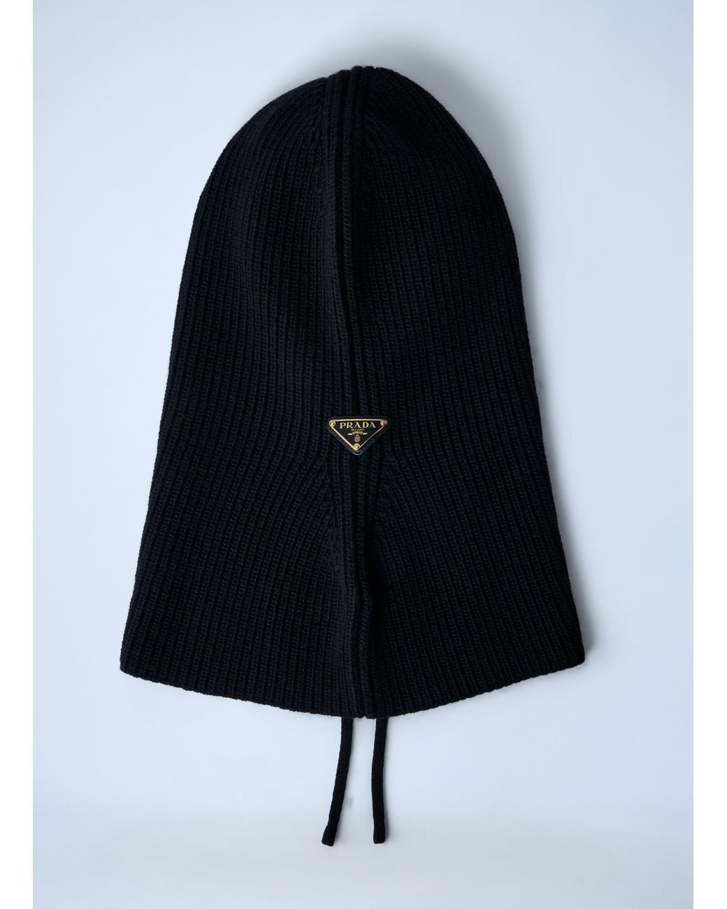 Prada Blue Logo Plaque Balaclava