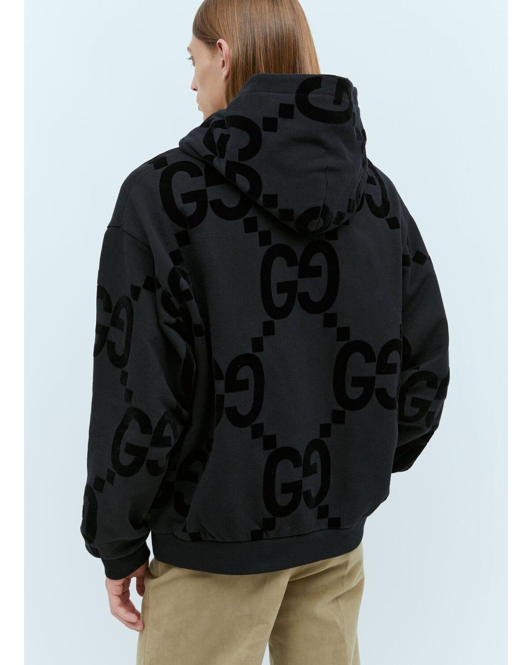 GUCCI＊GG FLOCKED PRINT COTTON SWEATSHIRT パーカー＊送料込 GUCCI＊GG FLOCKED PRINT COTTON SWEATSHIRT パーカー＊送料込