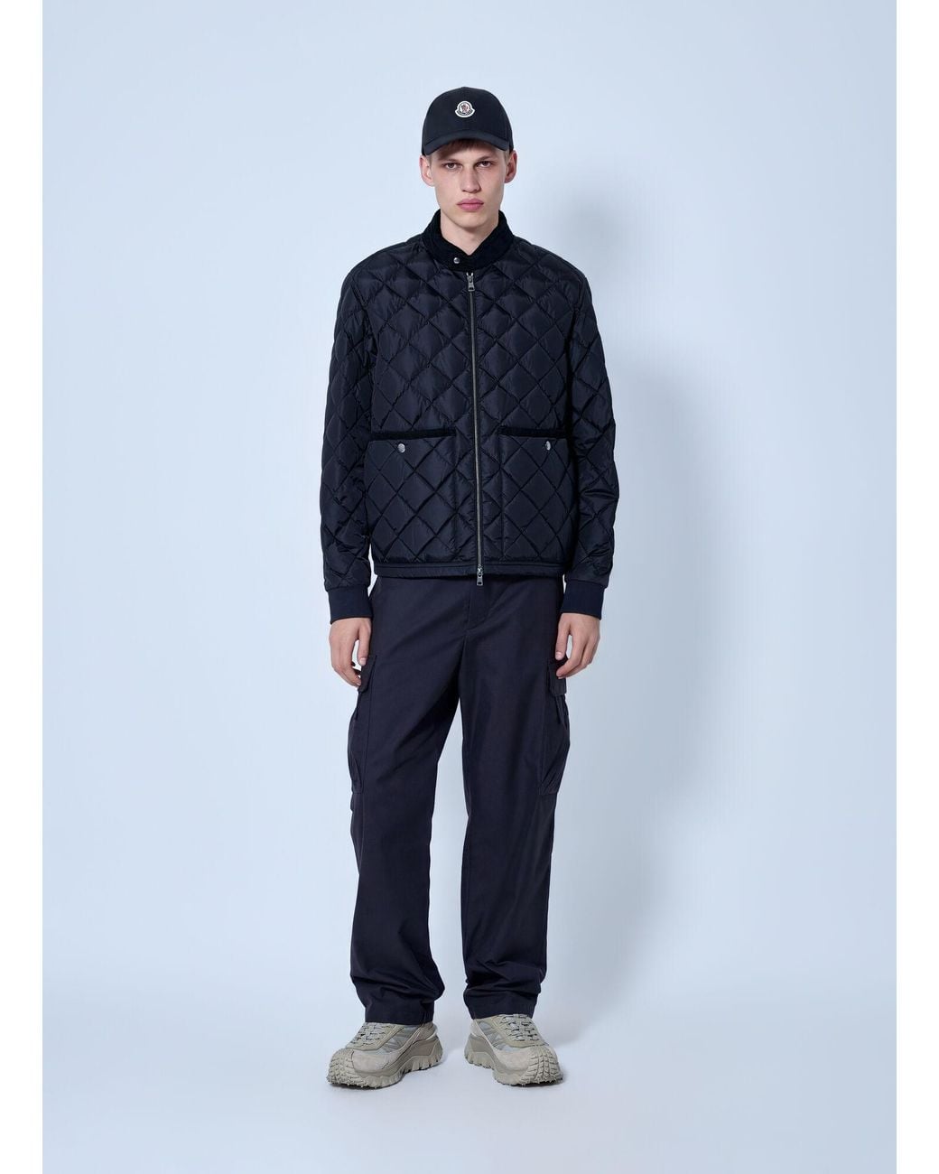 Moncler Blue Eclal Short Down Jacket for men