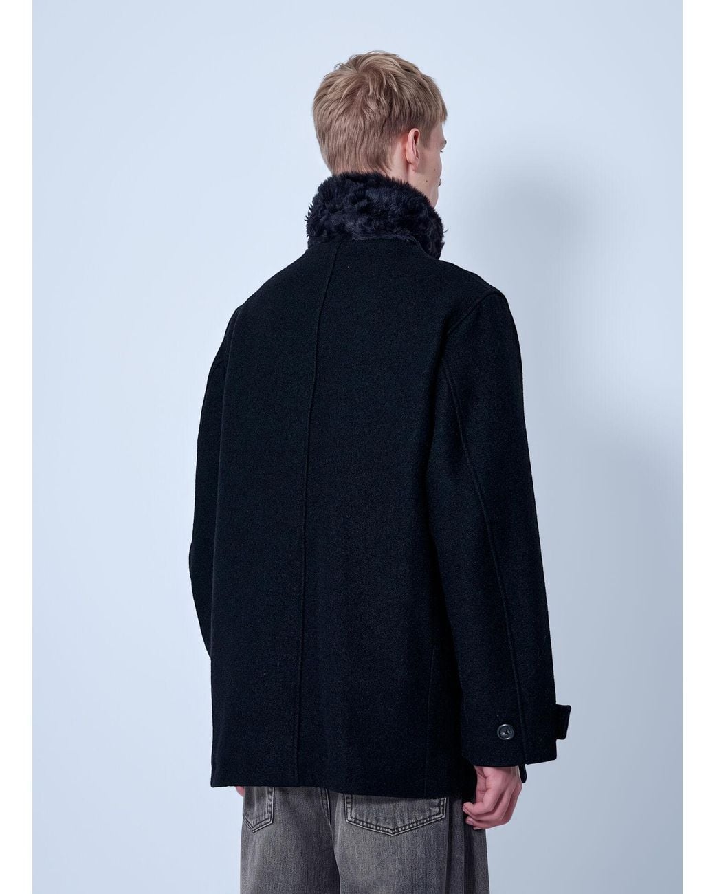 Our Legacy Blue Wage Peacoat for men