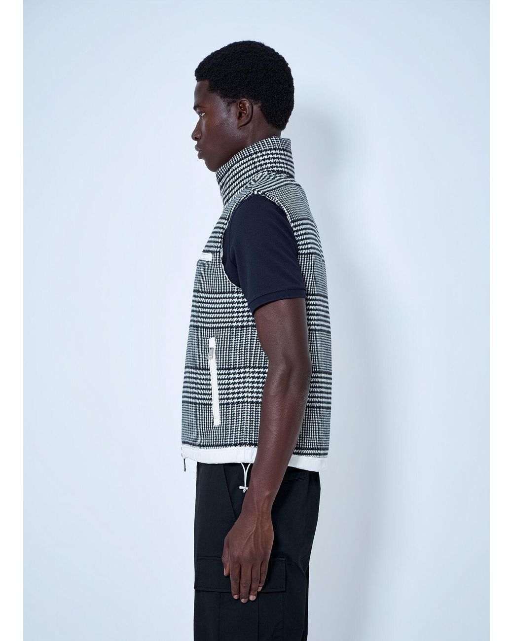 Moncler White Gienah Reversible Wool Blend Down Gilet for men