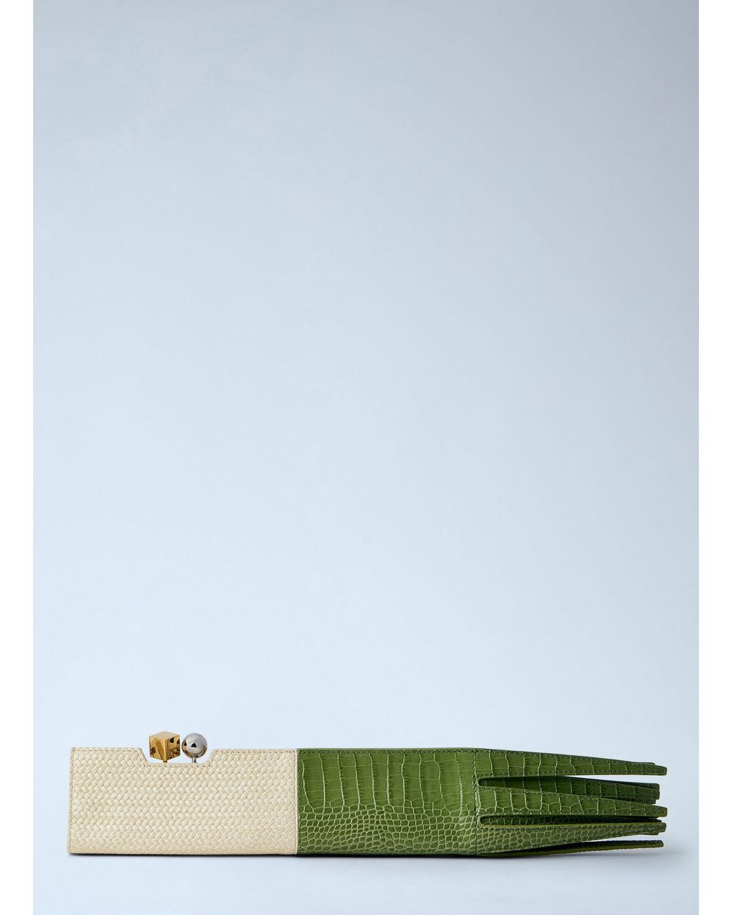 Jacquemus Green The Poireau Clutch Bag