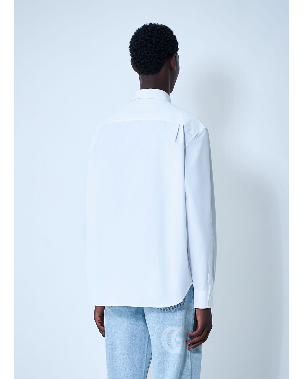 Gucci Blue Button-Down Shirt for men