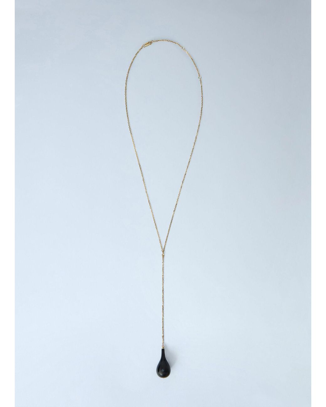 Totême Blue Large Onyx Drop Necklace