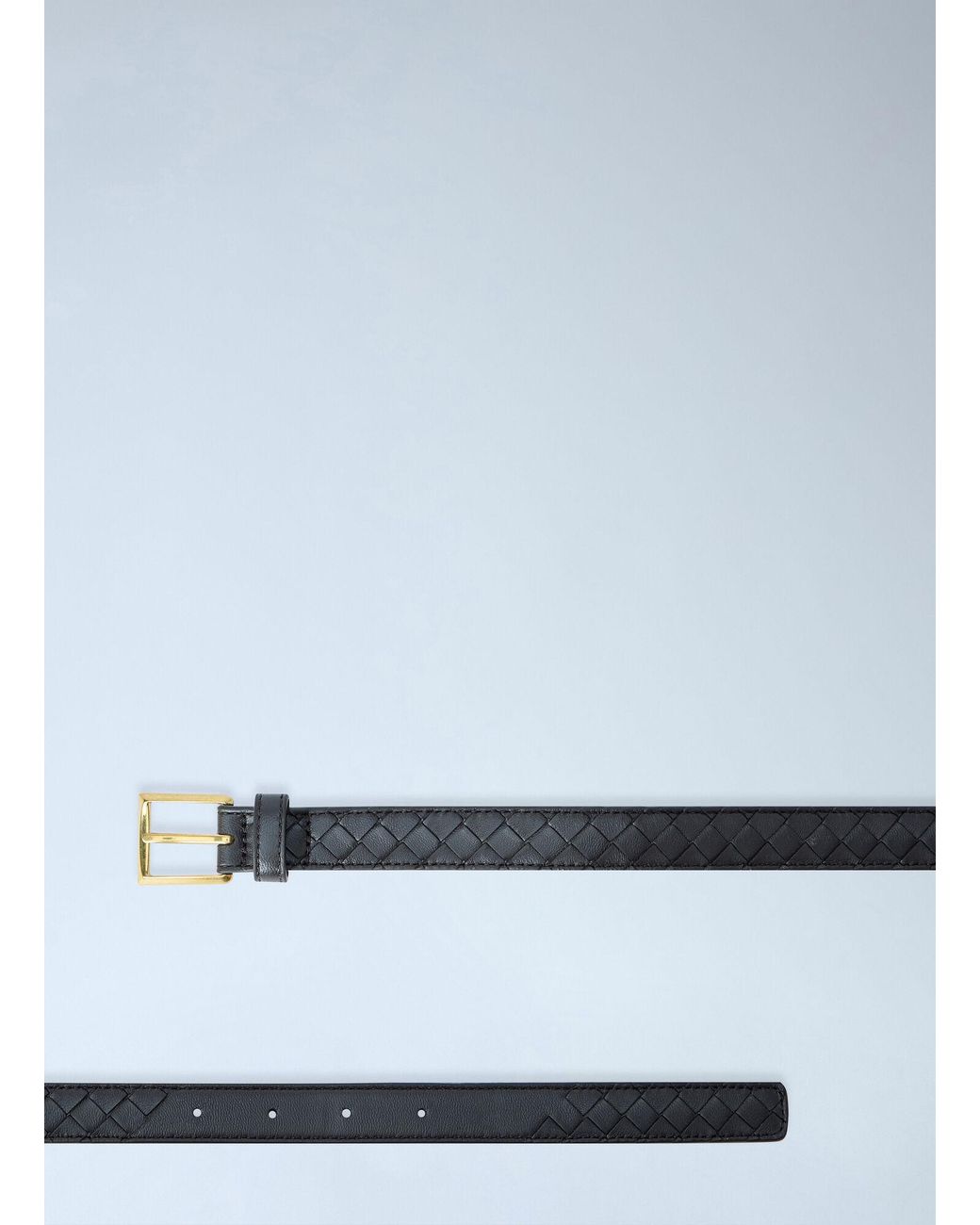 Bottega Veneta Blue Solo Leather Belt