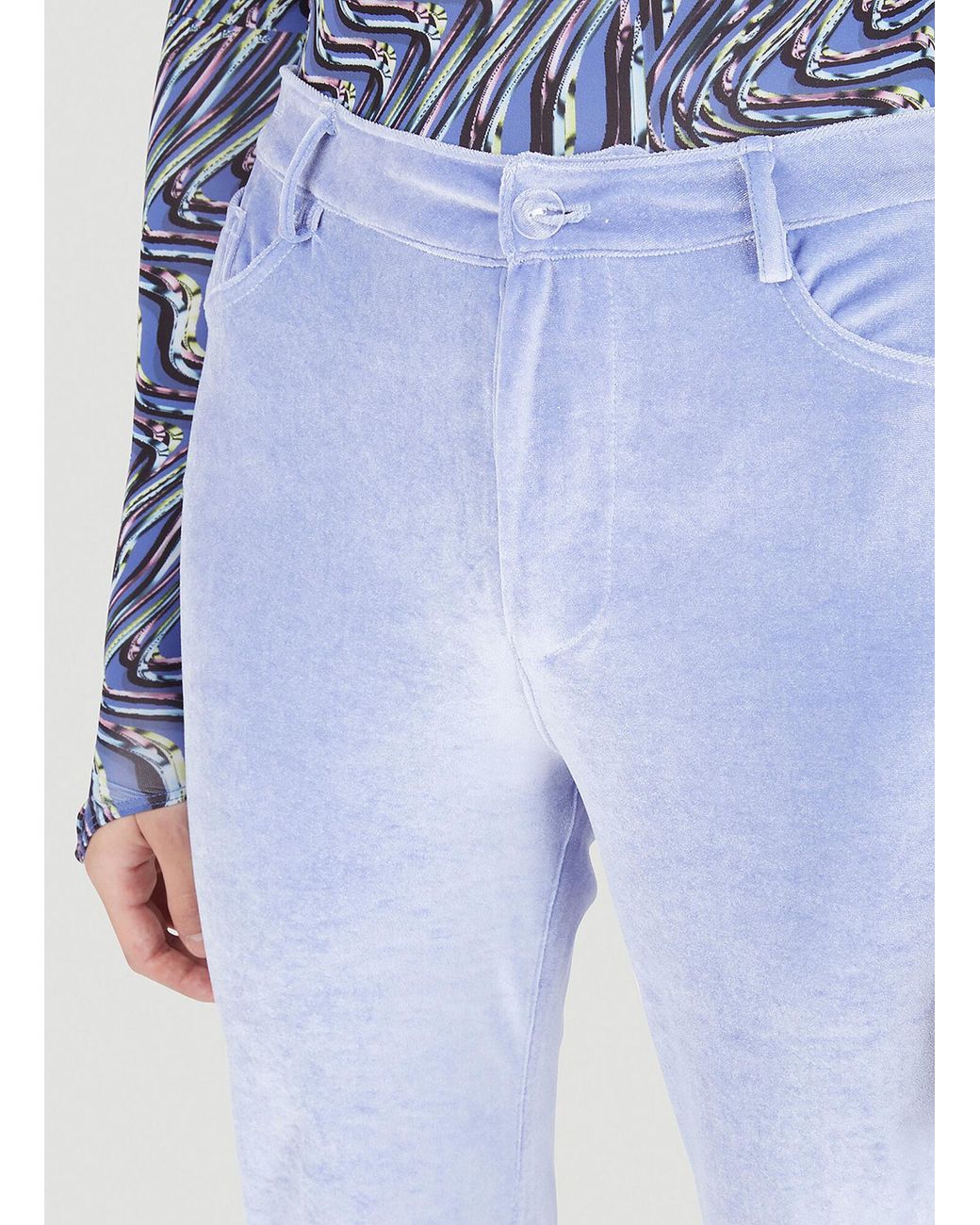 Maisie Wilen Purple Mockumentary Velvet Pants
