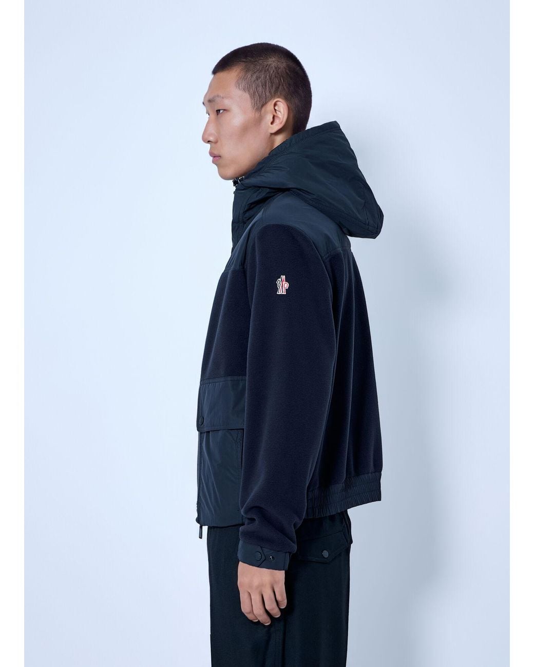 Moncler Blue Polartec® Zip-up Hoodie for men