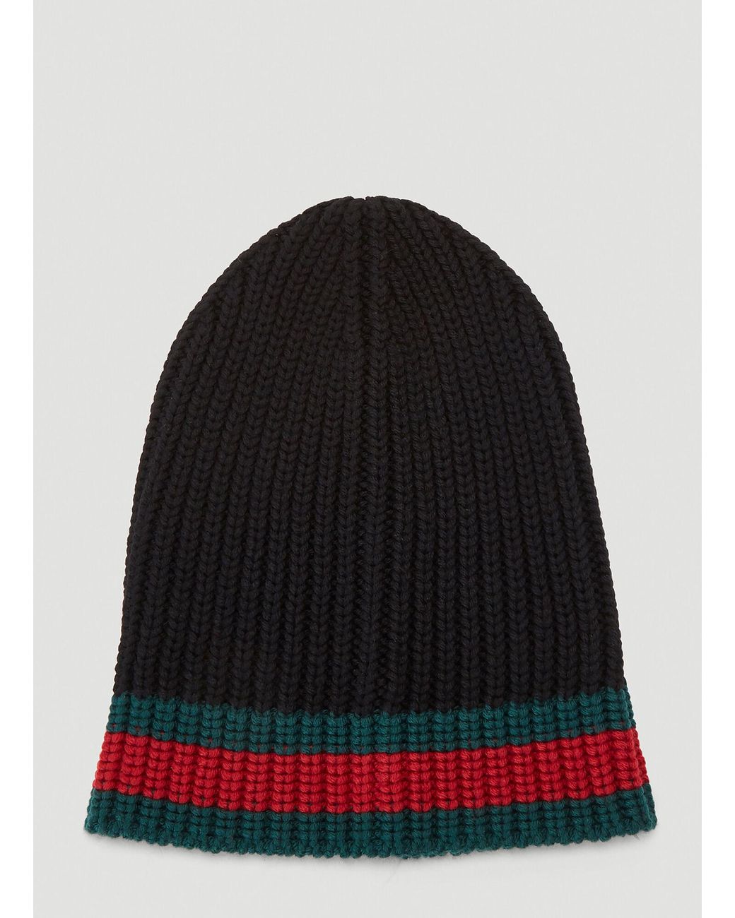 Gucci Striped Knitted Wool Beanie in 