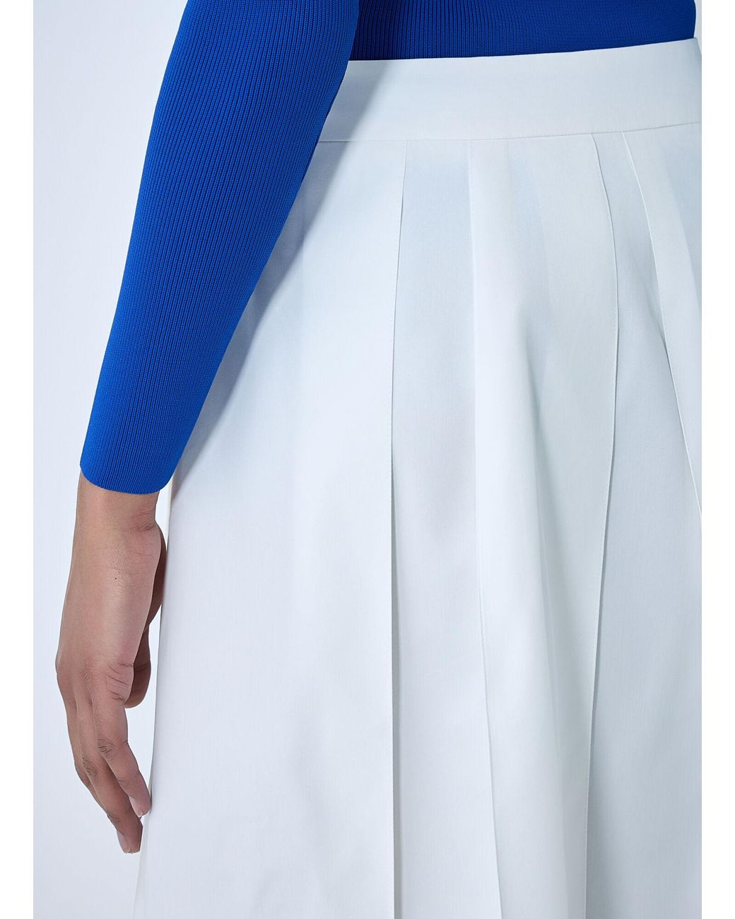 Jil Sander Blue Pleated Midi Skirt