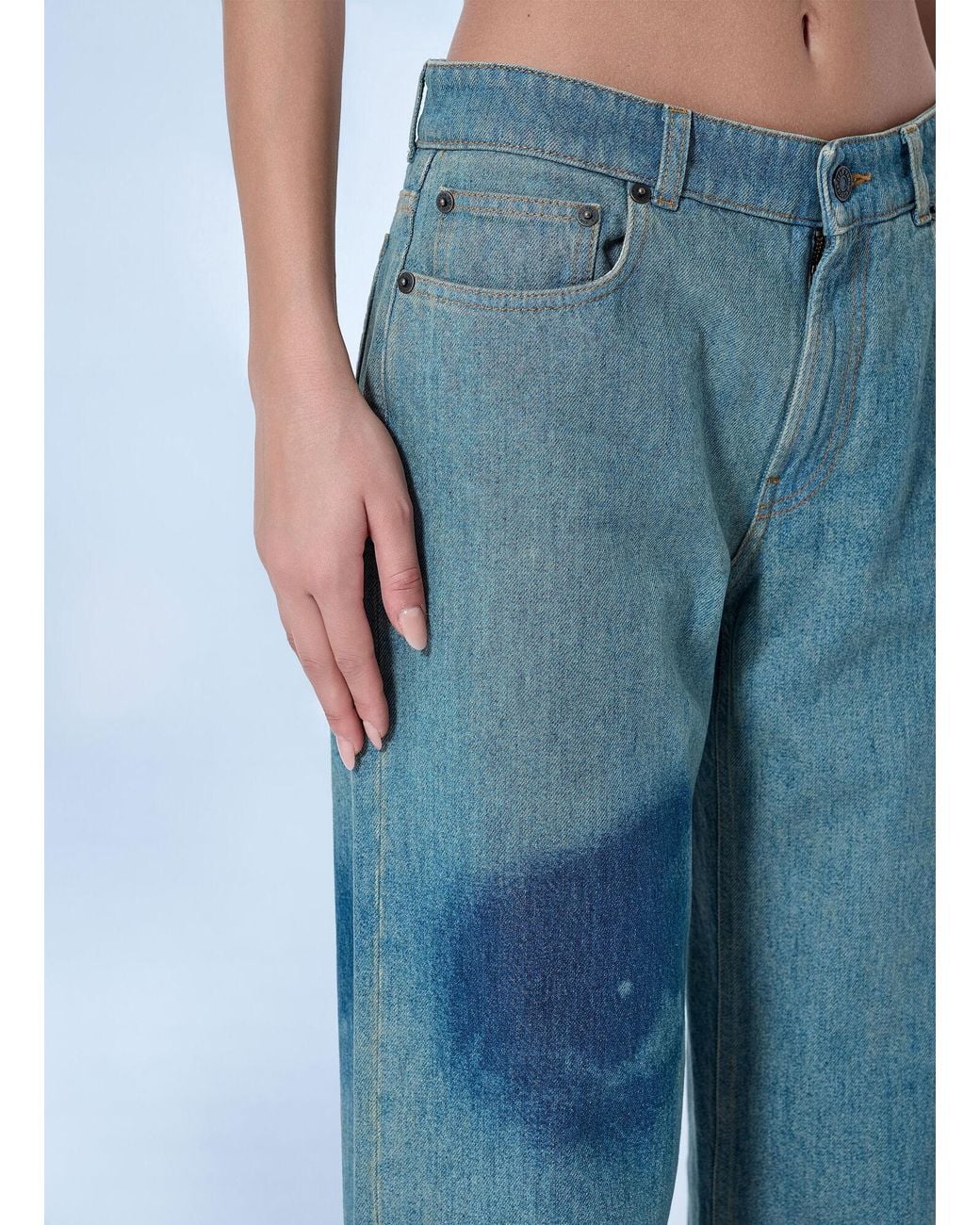 Jean Paul Gaultier Blue Wide-leg Denim Trousers