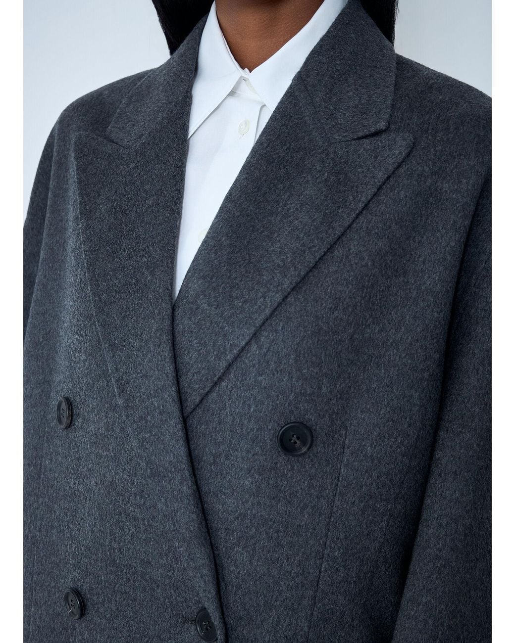 Prada Blue Long Wool-Blend Coat