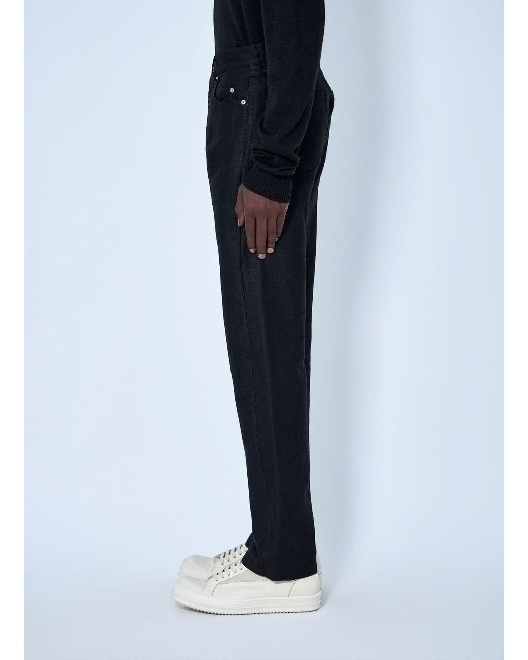 Rick Owens Blue Straight-Leg Denim Trousers for men