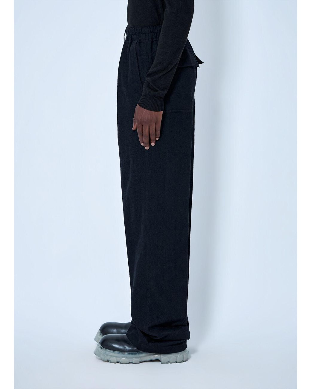 Rick Owens Blue Dietrich Drawstring Pants for men