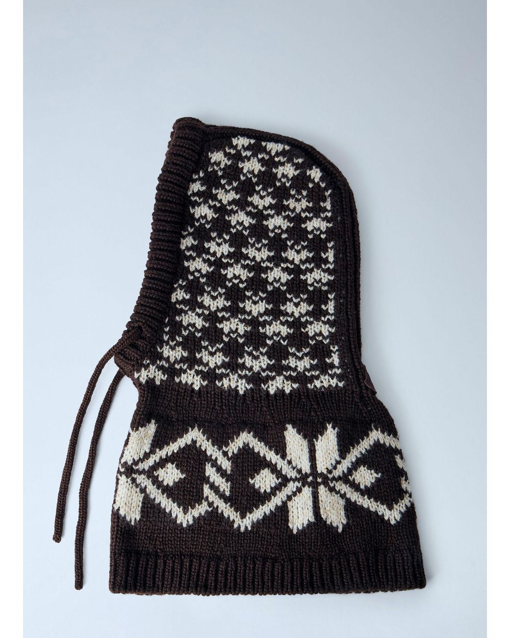 Moncler Black Patterned Knit Balaclava