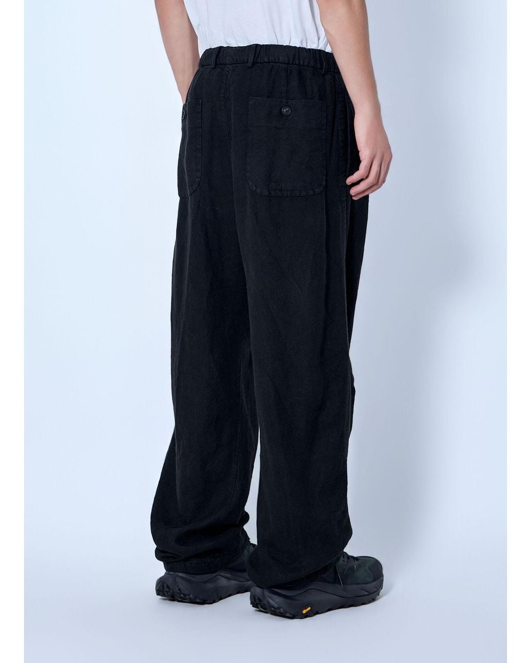 Massimo Osti Studio Blue Pleated Straight-Leg Pants for men