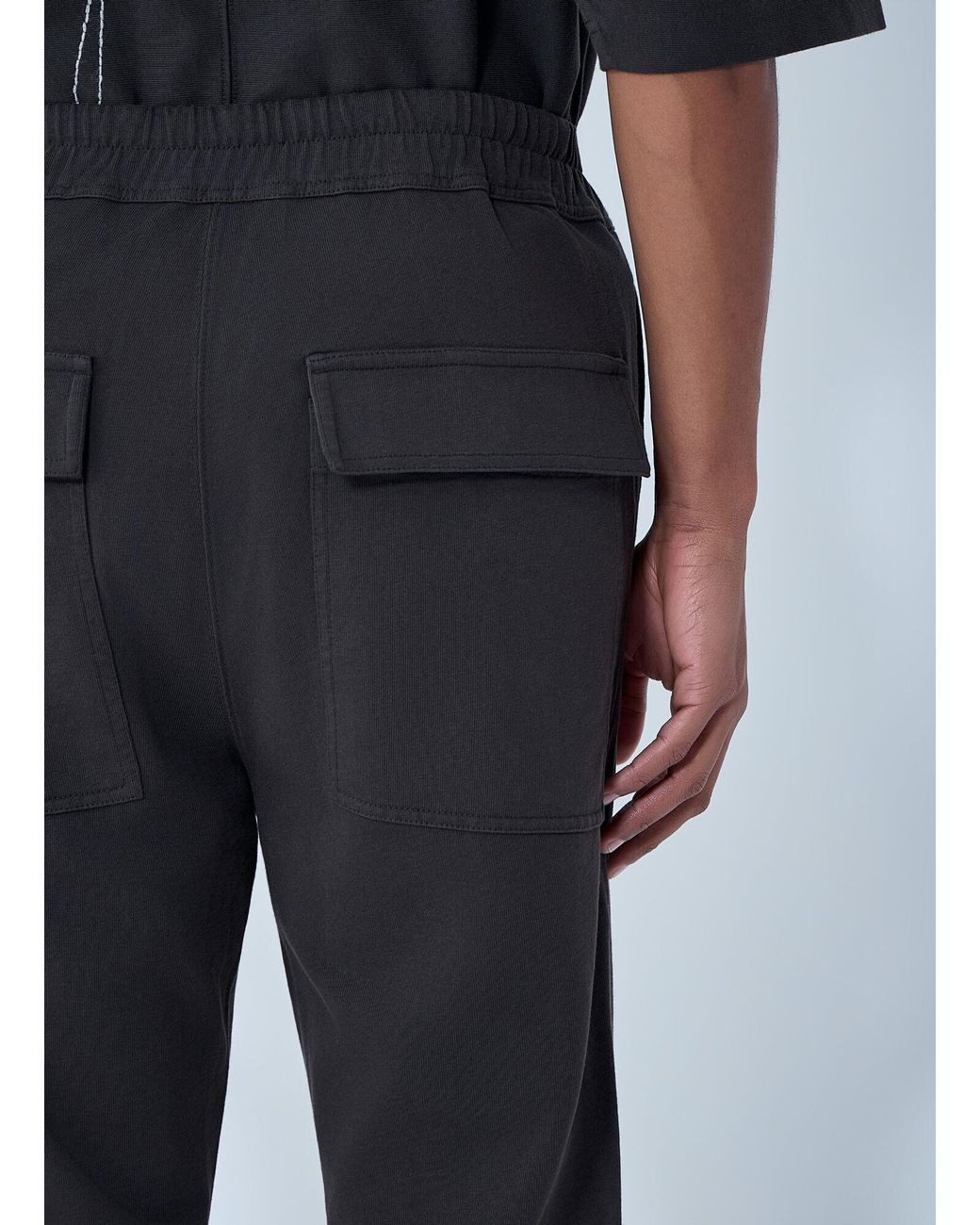 Moncler Blue Rick Owens Elasticated Waist Drawstring Pants
