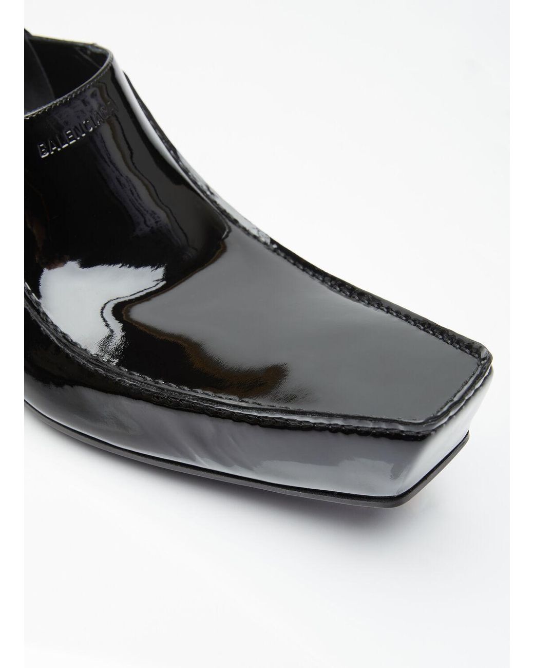 Balenciaga Romeo Collapsible-Heel Patent-Leather Loafers in  display picture 1
