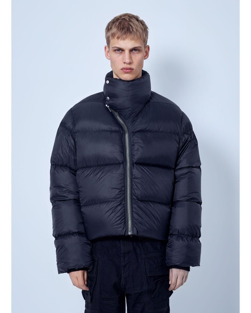 Rick Owens Blue Turtle Down Jacket for men