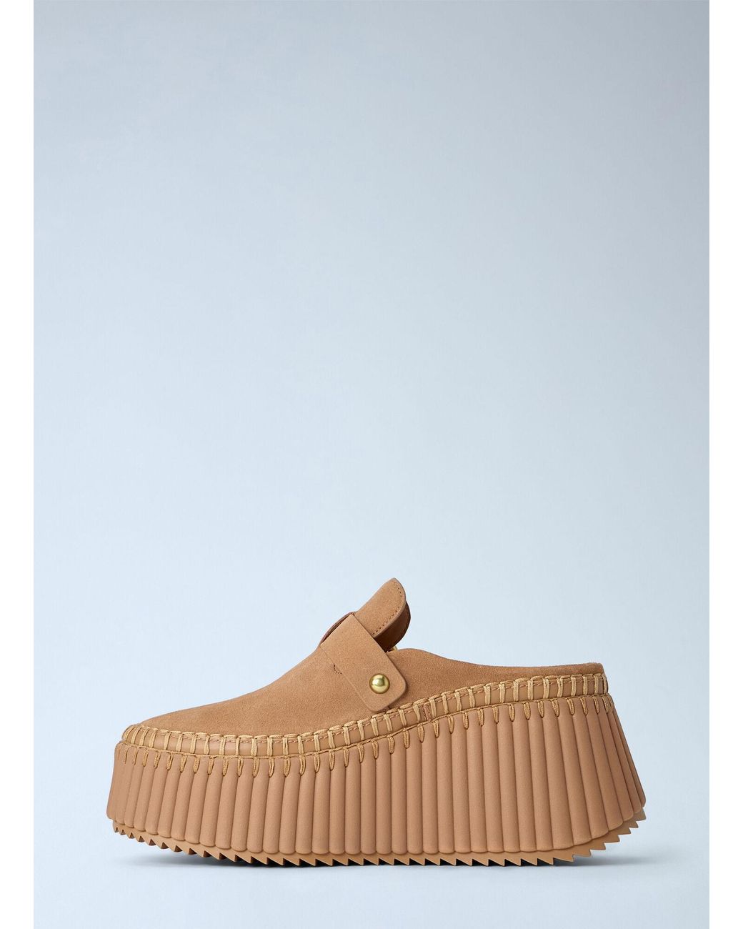 Chloé Blue Chloé Nama Wedge Mules
