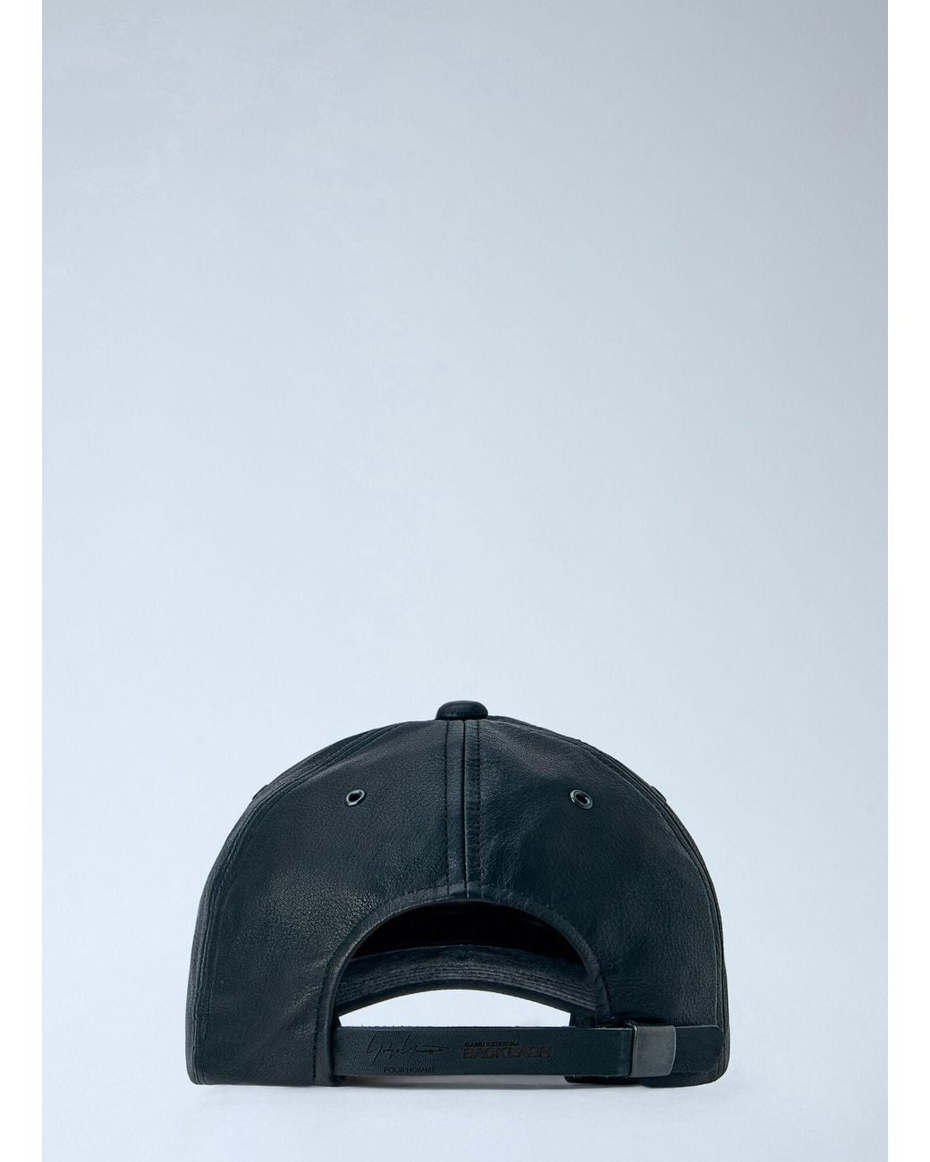 Yohji Yamamoto Blue Leather Baseball Cap for men