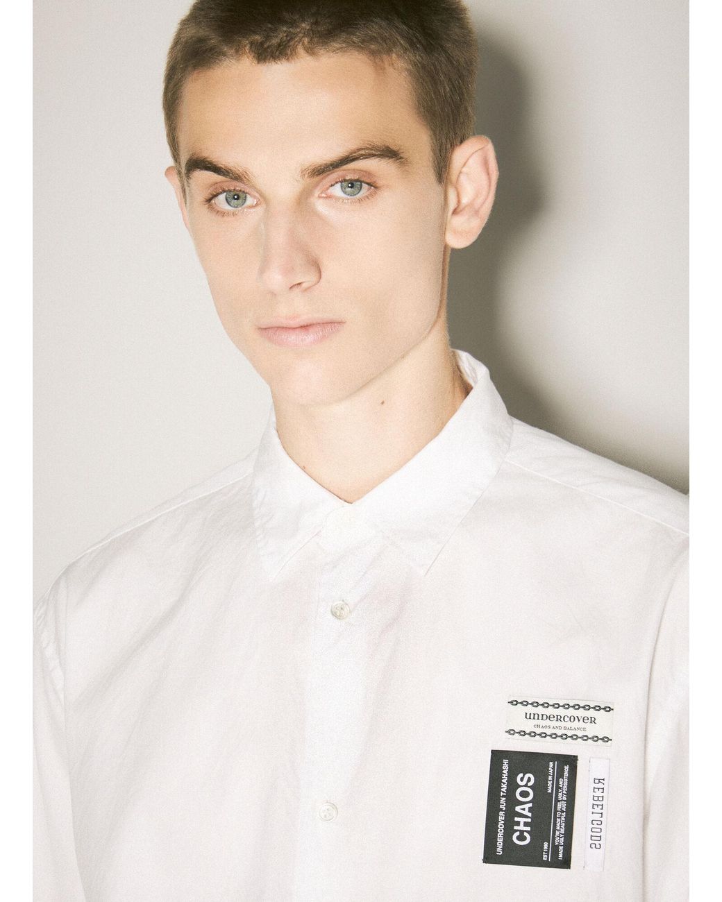 Undercover White Logo Patch Shirt for men