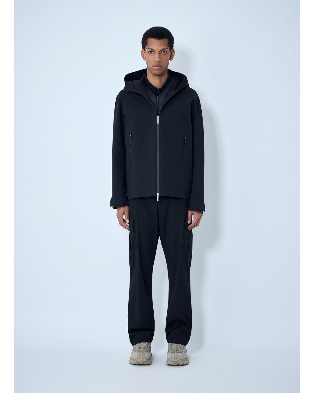 Moncler Blue Marana 3-In- Hooded Short Down Jacket for men