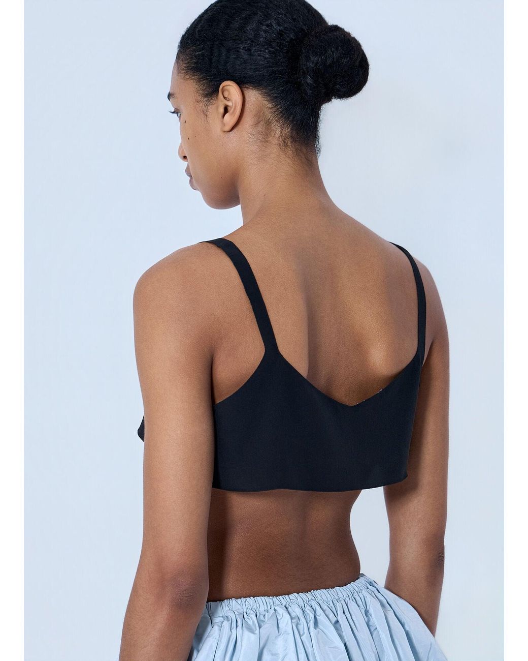 Prada White Structured Bralette Top