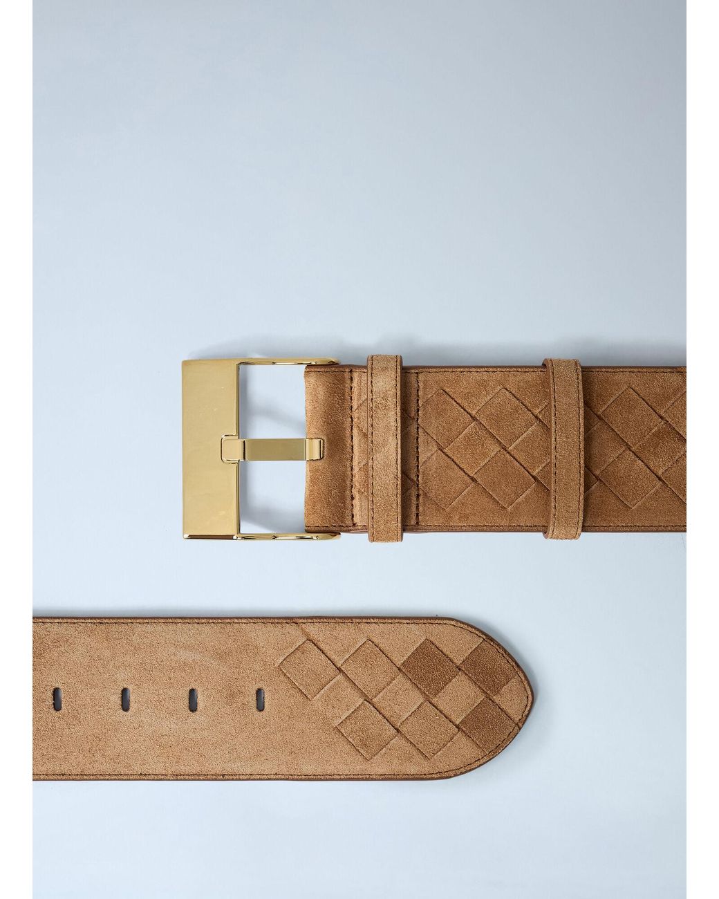 Bottega Veneta Blue Large Suede Watch Belt