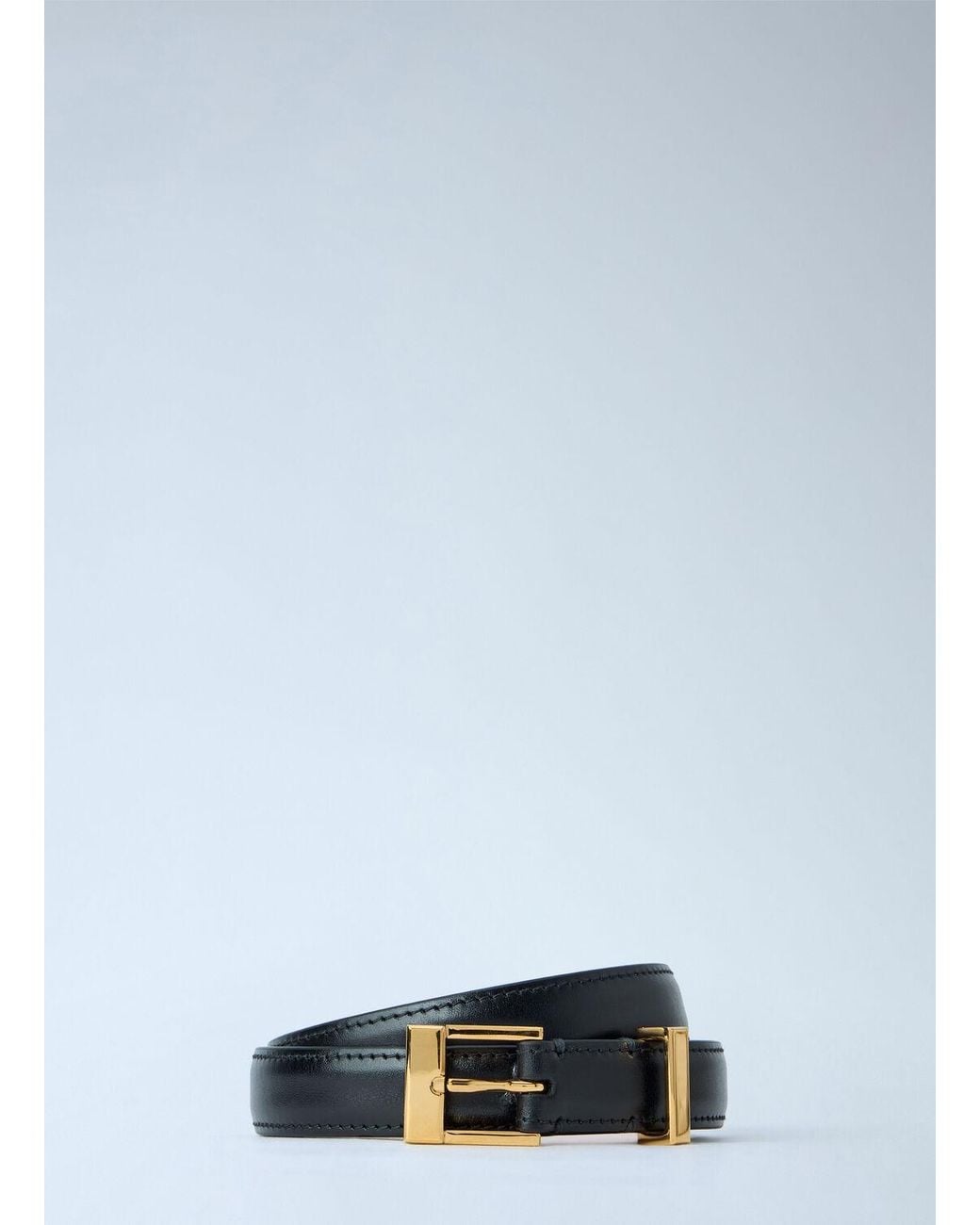 Khaite Blue Manhattan Leather Belt