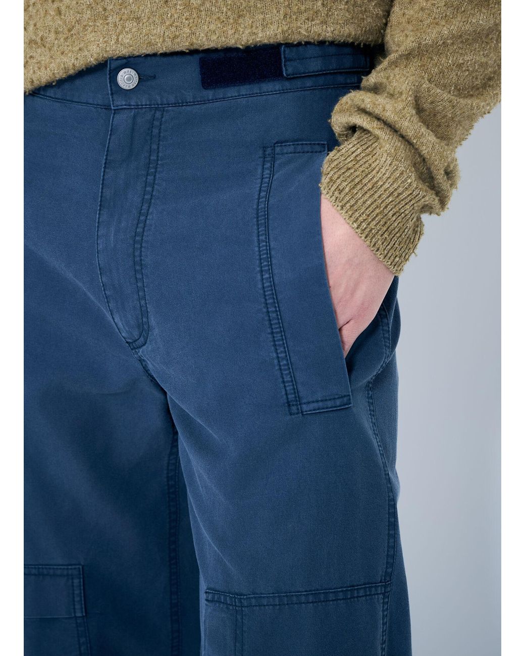 MM6 by Maison Margiela Blue Lightweight Cargo Pants for men
