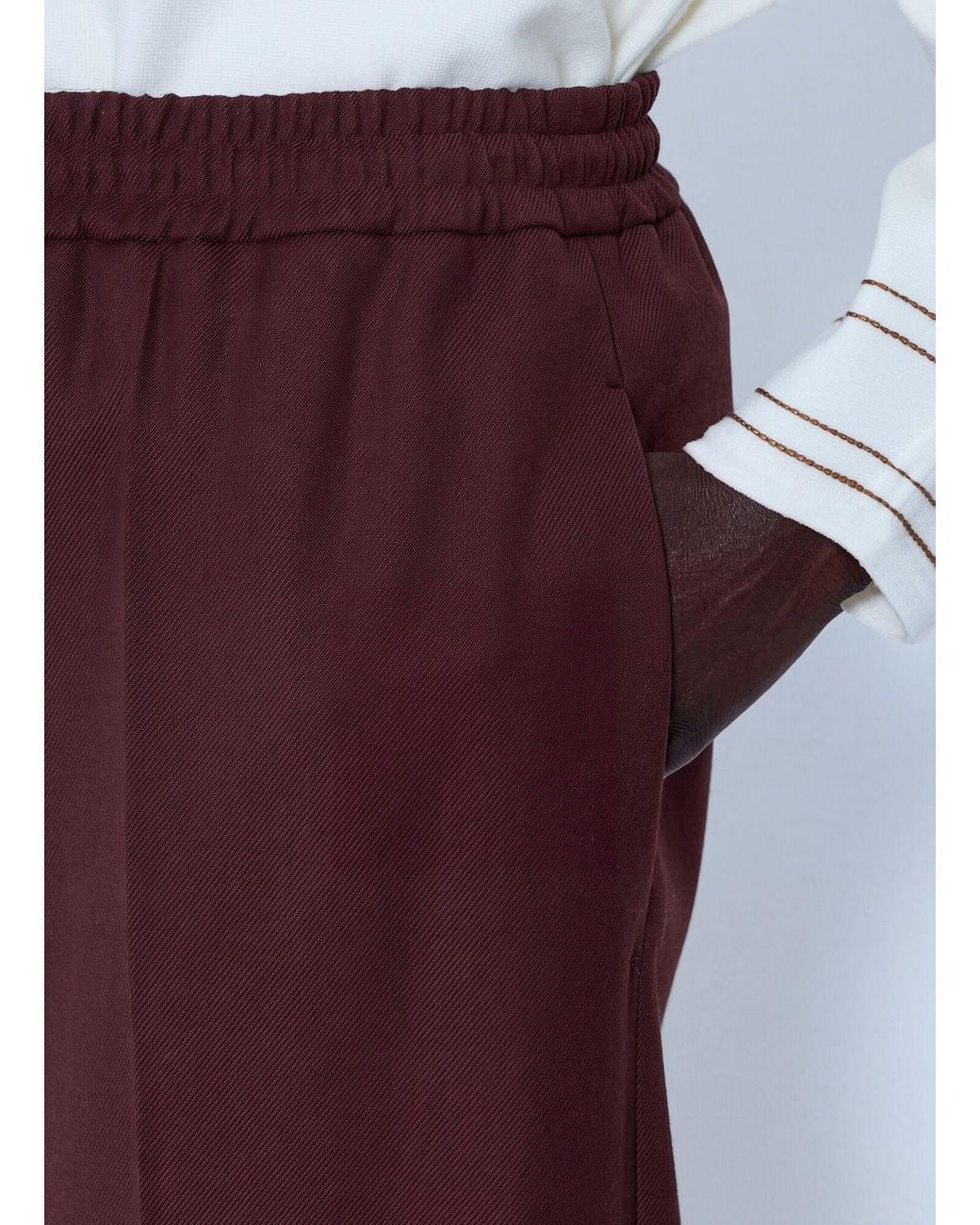 Max Mara Purple Wide-Leg Drawstring Trousers