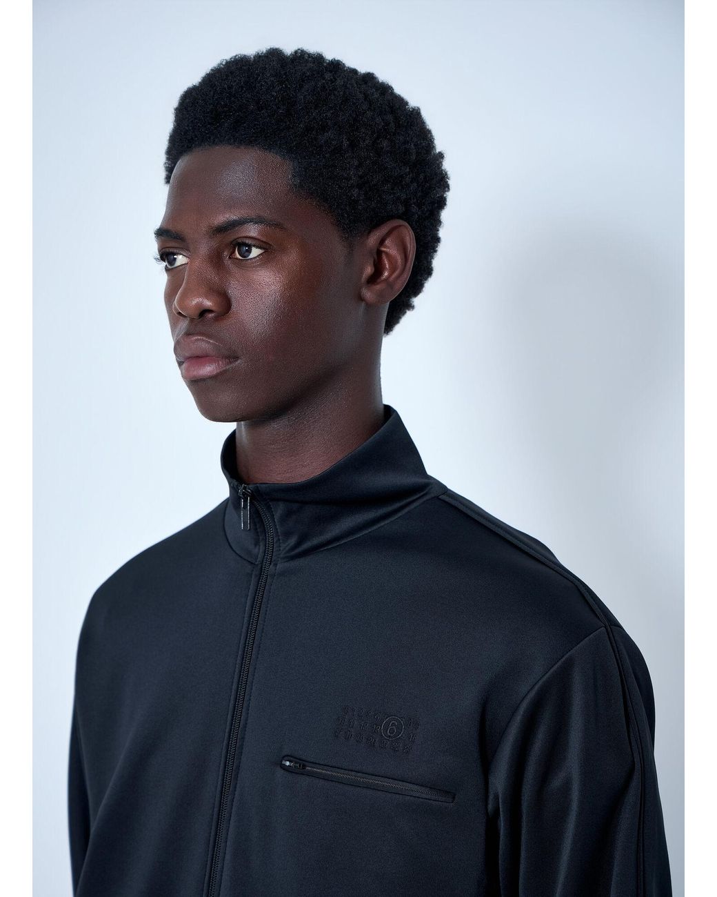 MM6 by Maison Margiela Blue Zip-Front Jacket for men