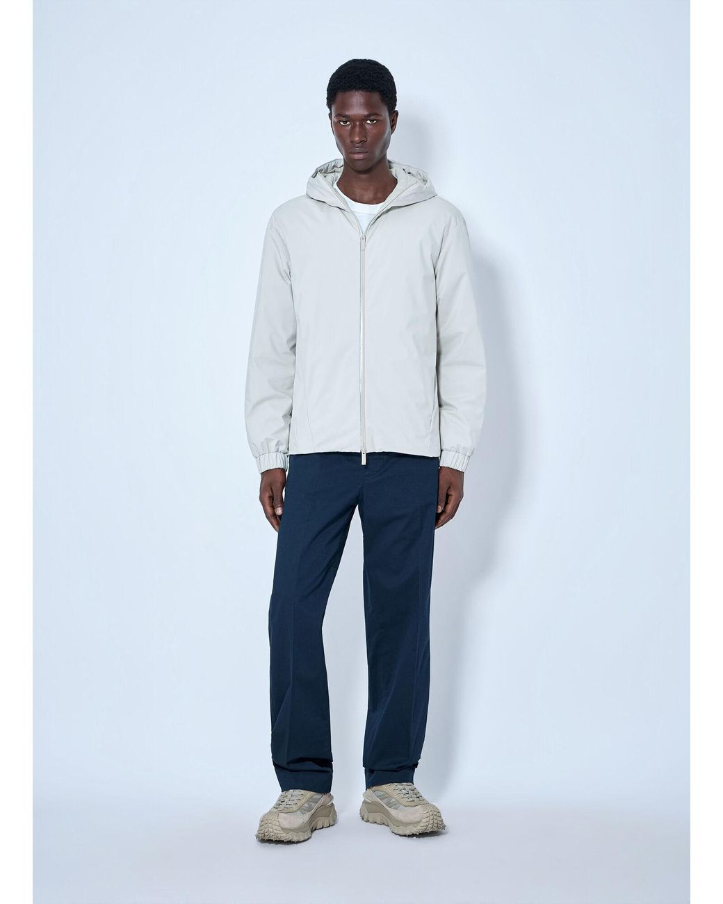 Moncler White Trelatete Hooded Down Jacket for men