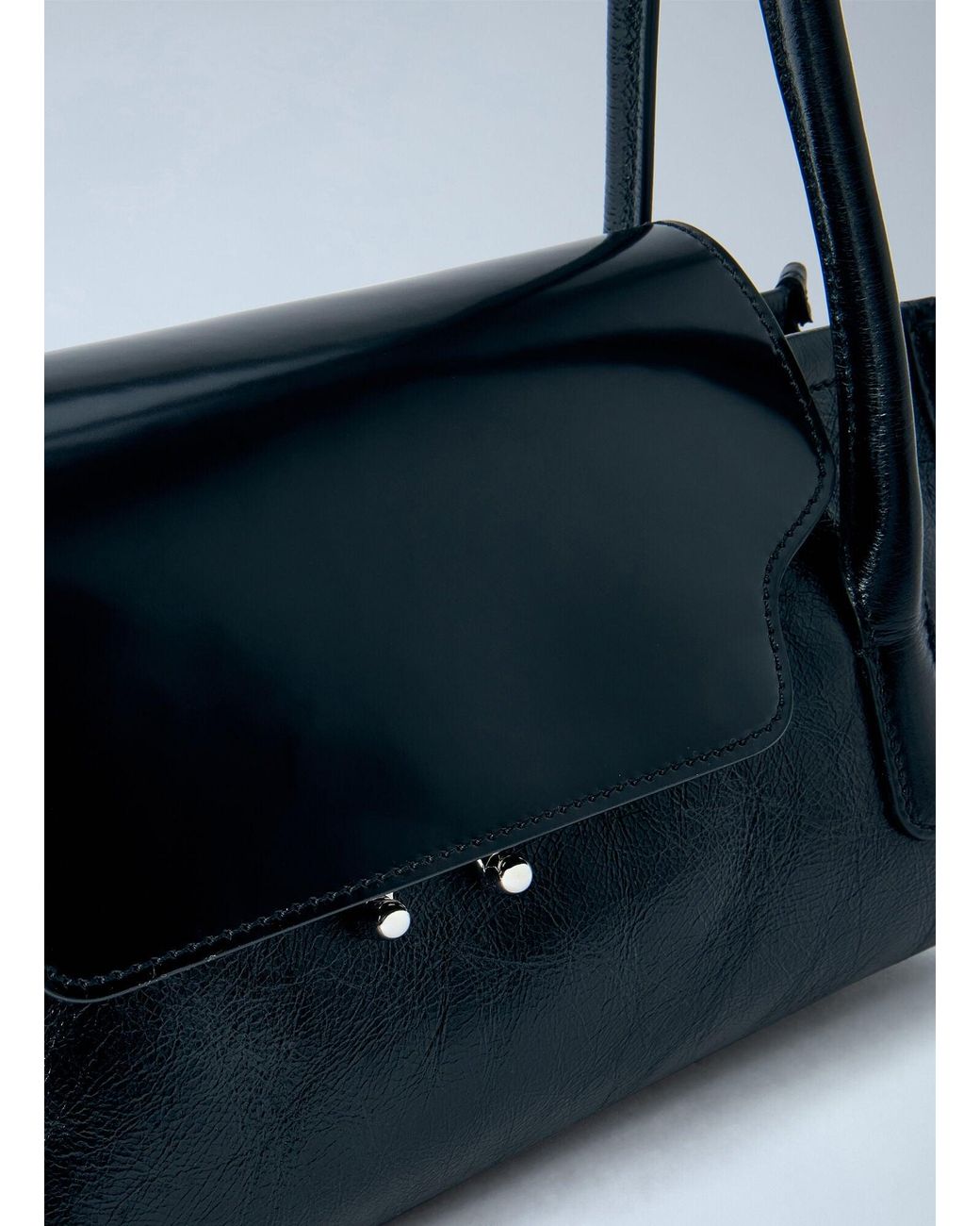 Marni Blue Trunkette Leather Shoulder Bag