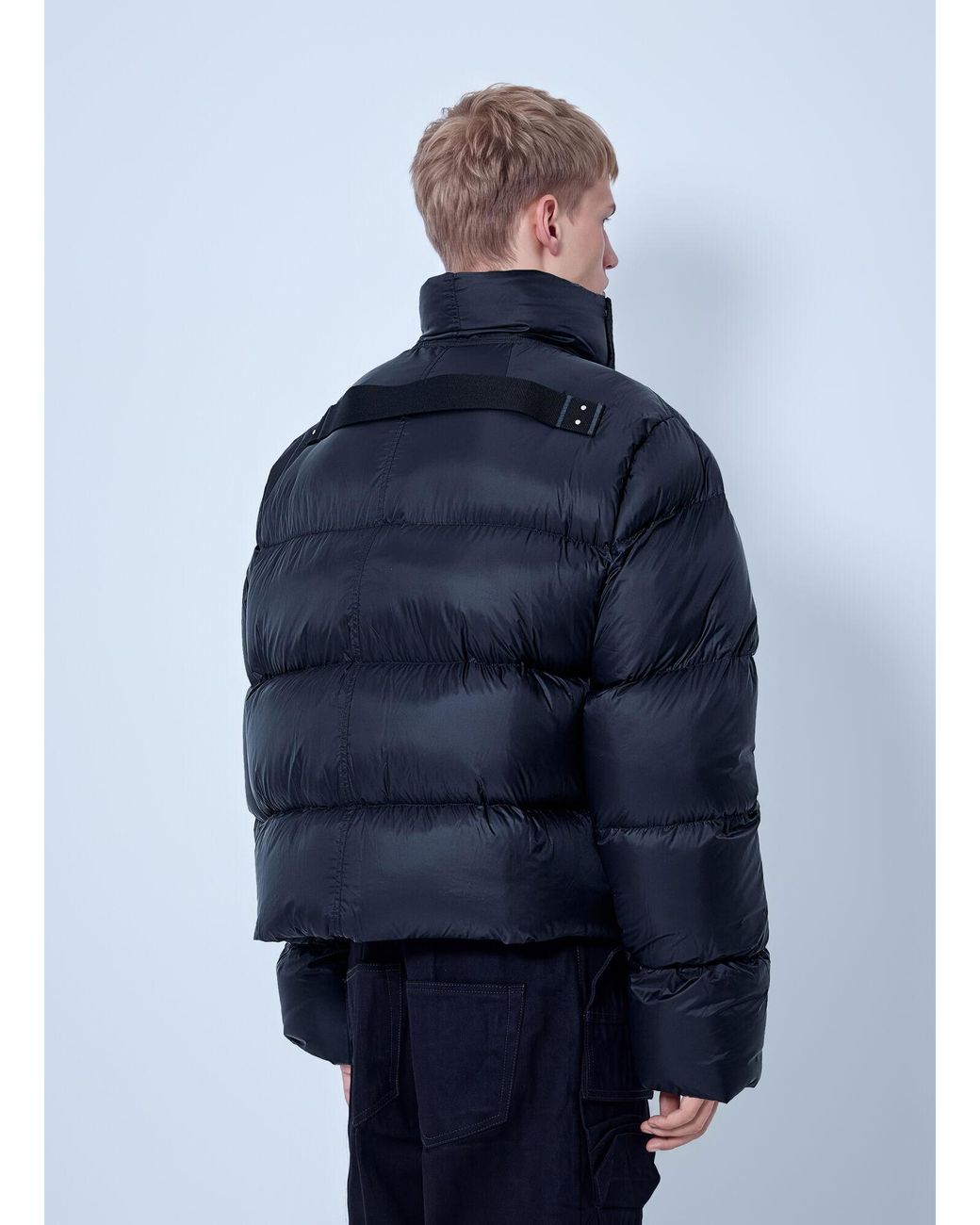 Rick Owens Blue Turtle Down Jacket for men