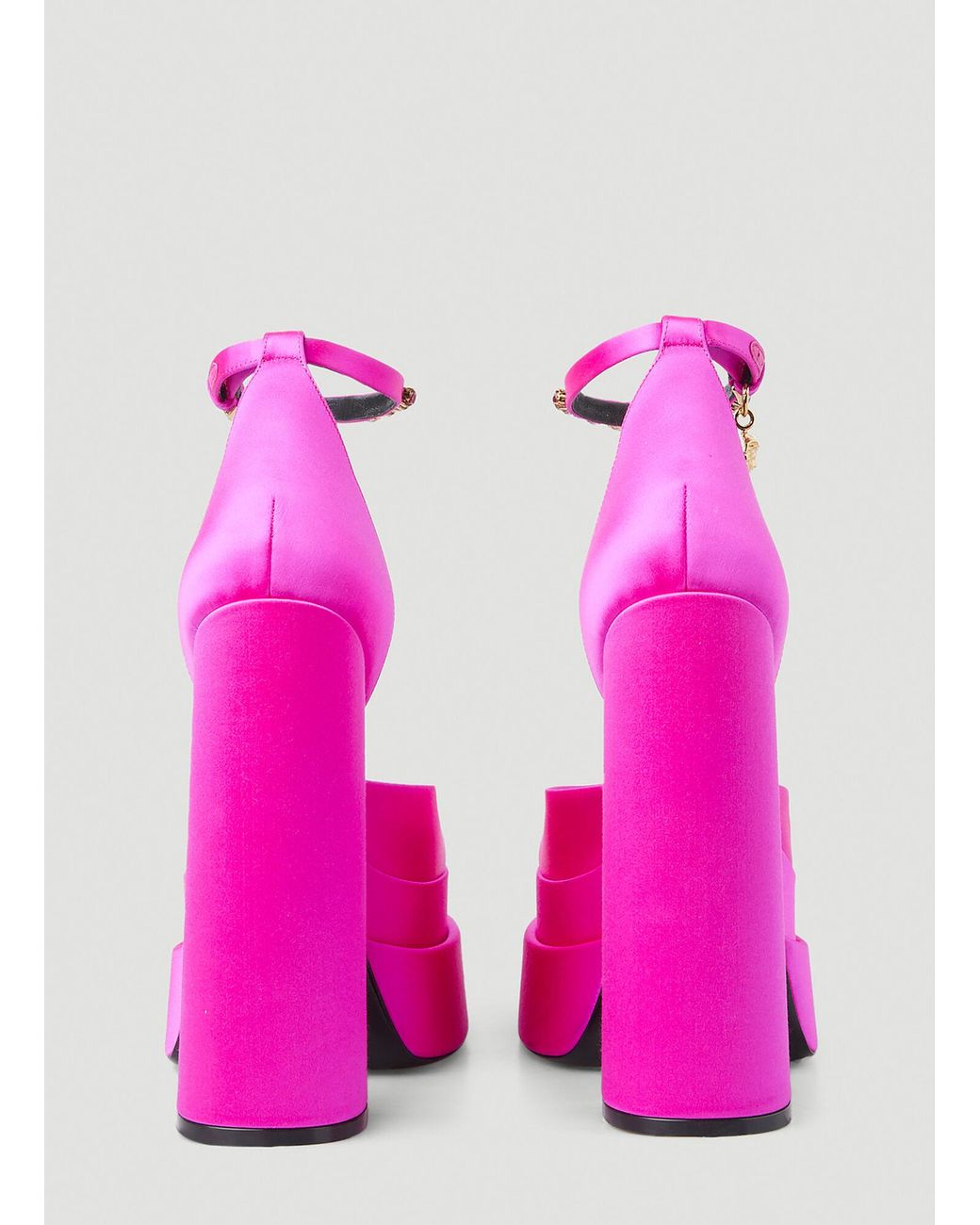 Versace Pink Medusa Aevitas Platform Heels