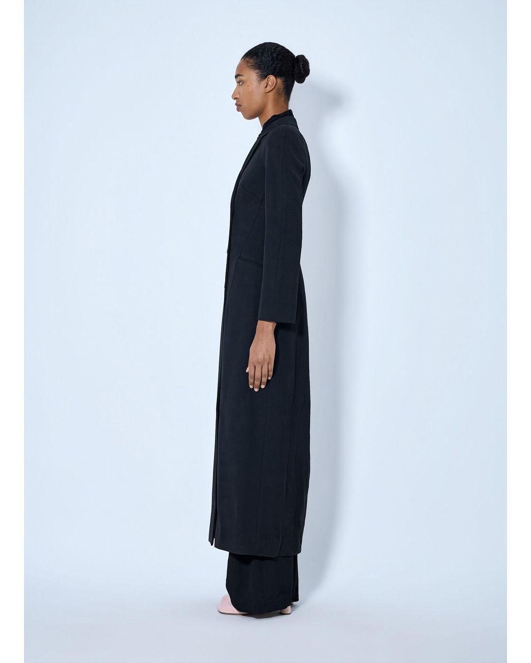Dries Van Noten Blue Ronna Double-Breasted Wool Coat