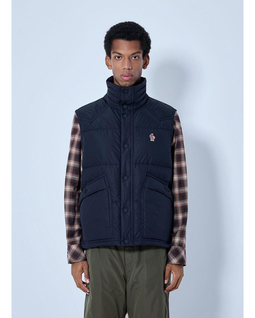 Moncler Blue Evans Down Vest for men