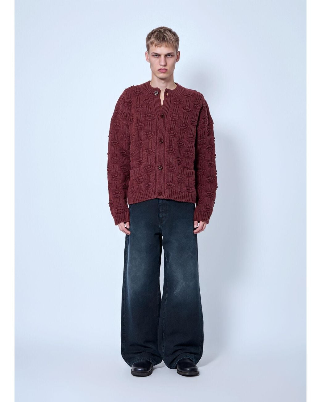 Marni Textured Knit Cardigan for men