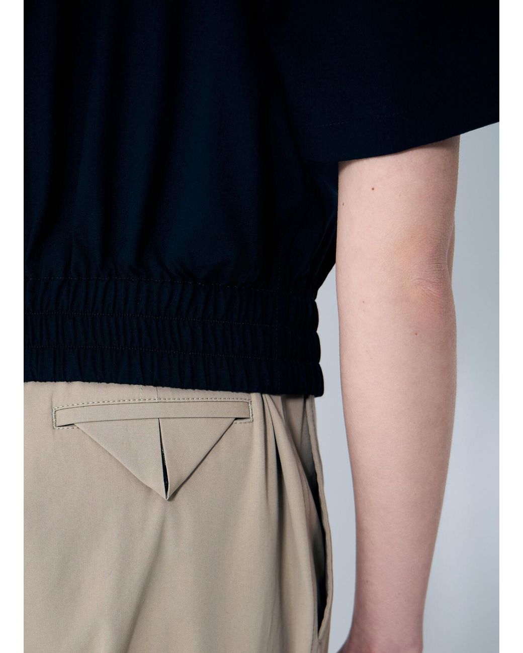 Bottega Veneta Blue Wool Camp Collar Shirt