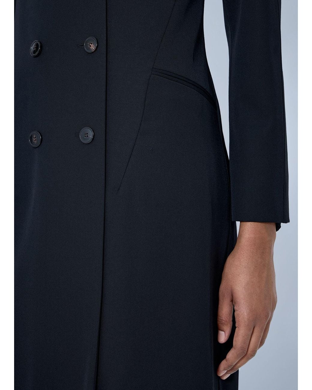 Dries Van Noten Blue Ronna Double-Breasted Wool Coat