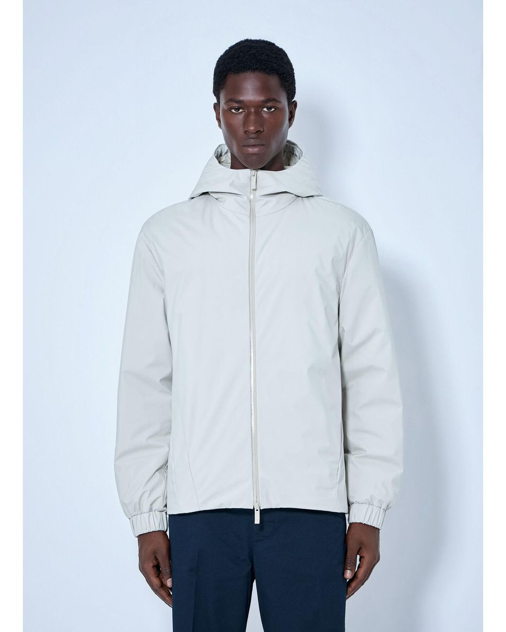 Moncler White Trelatete Hooded Down Jacket for men