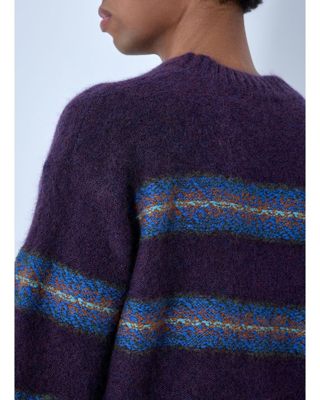 Dries Van Noten Blue Master Boucle Stripe Jumper for men