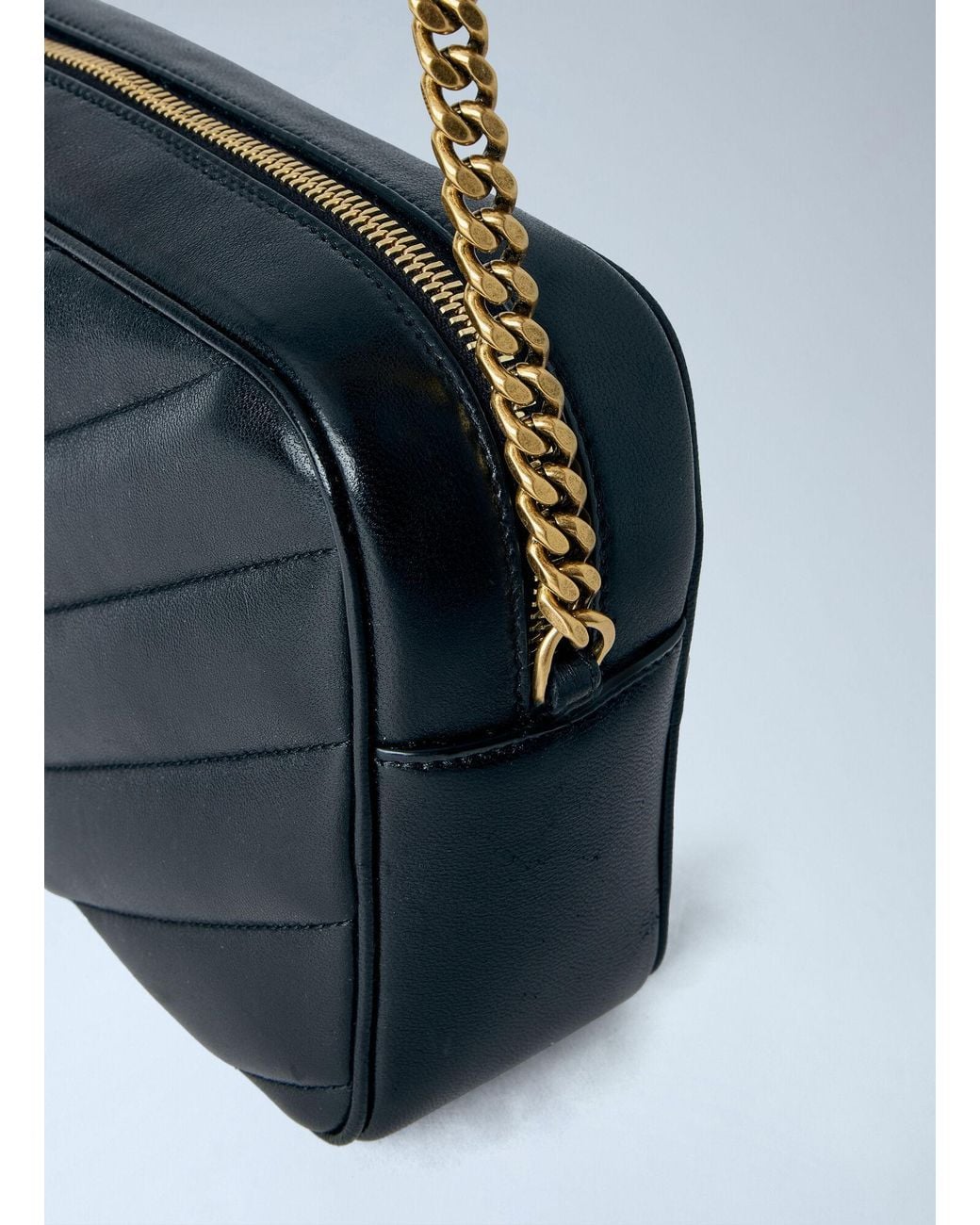 Saint Laurent Blue Matelassé Loulou Camera Bag