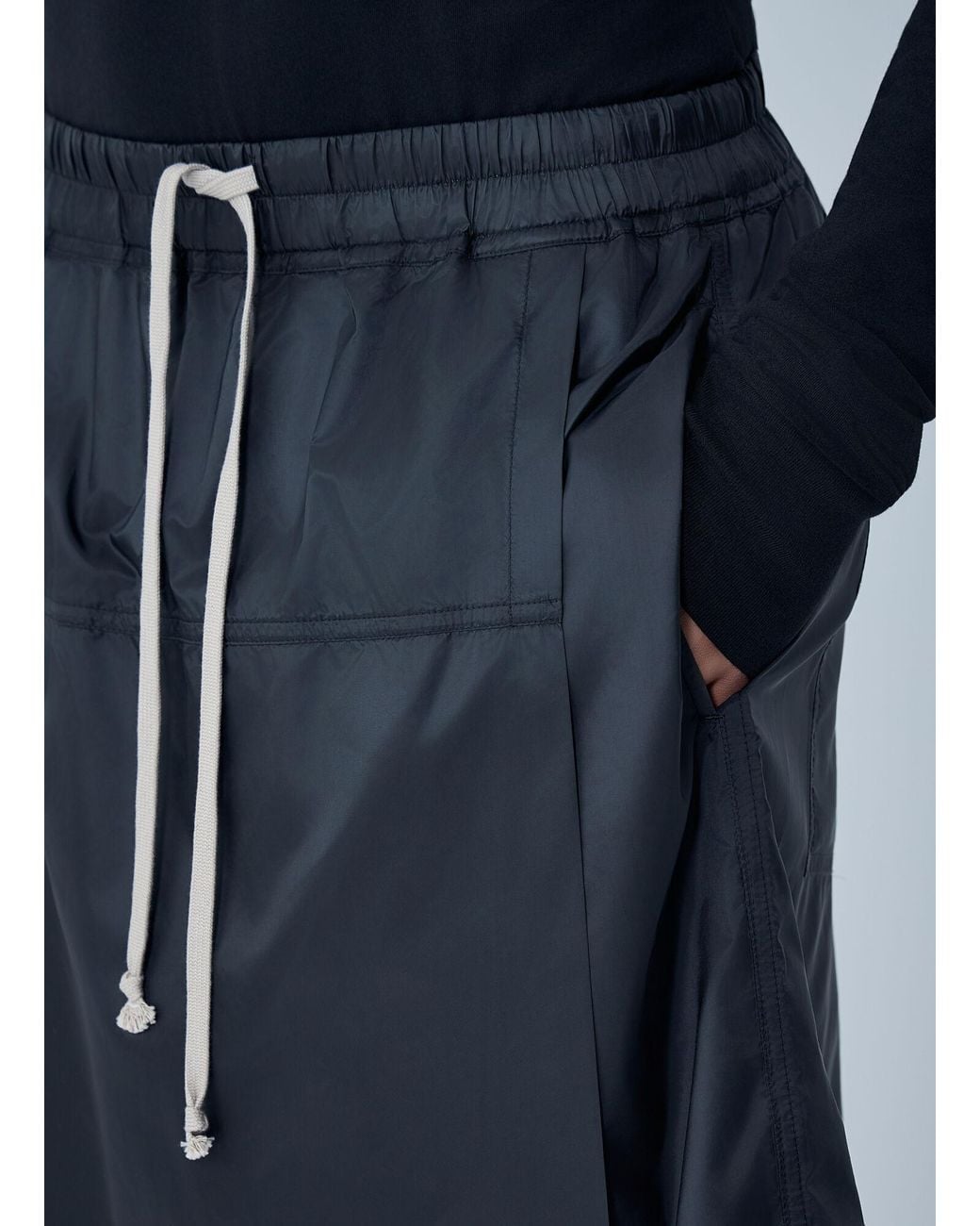 Moncler Blue Drawstring Midi Kilt Shorts